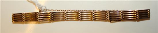 9ct gold gate-link bracelet